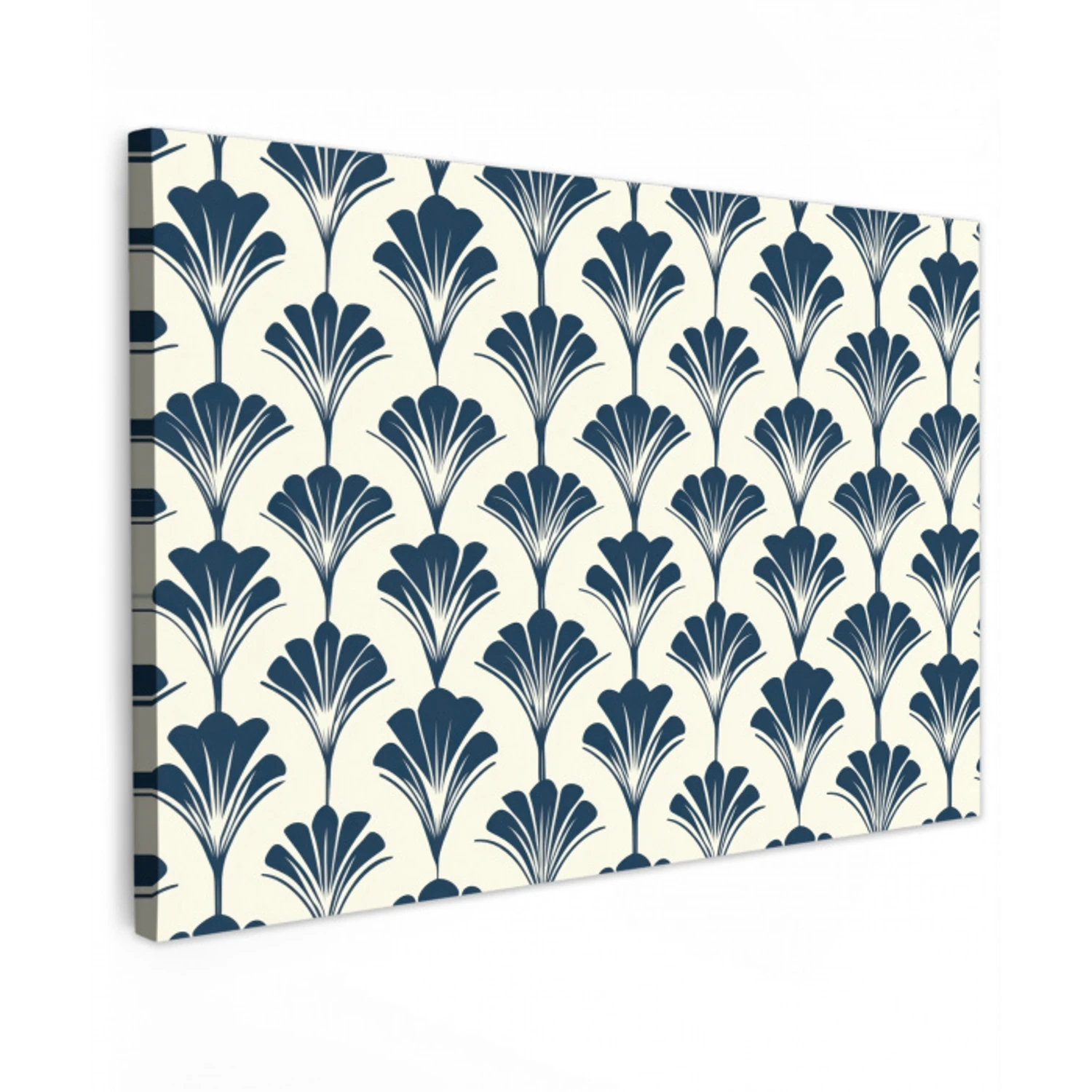 Klassiek - Motief - Blauw Tuinposter op houten frame 2 cm dik klein 845 -3d
