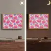 Bloemen - Patroon - Meerkleurig Light Box met batterij (Wandlamp) middel 907 -sfeer3