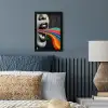 Mond - Golven - Regenboog fotolijst zwart zonder passe partout klein -sfeer3