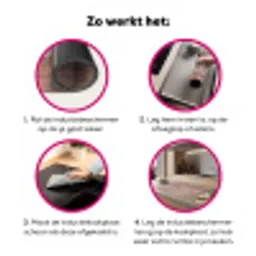 Nostalgisch - Reigers - Roze Inductie beschermer vinyl 3mm klein -wsfeer9_website