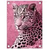 Panter - Luxe - Roze tuinposter los doek klein -3d