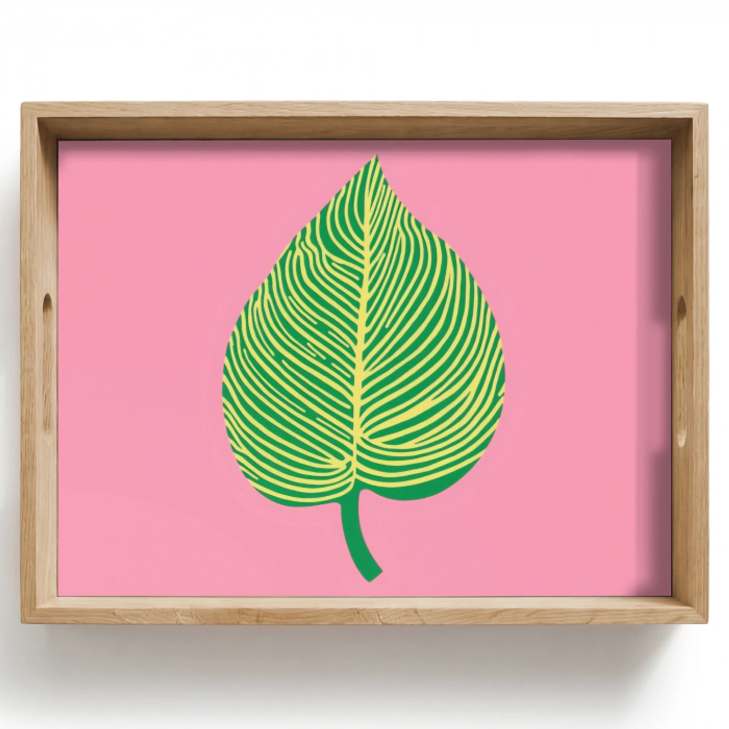 Illustratie - Blad - Minimalistisch - Groen Dienblad Rechthoek middel -z3d_shopping