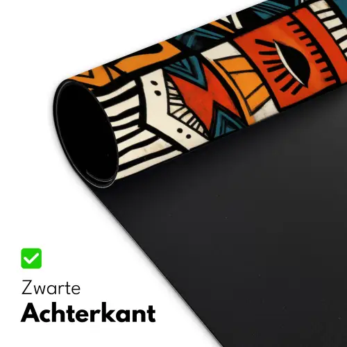 Abstract - Gezichten - Mozaïek Muismat XXL klein -sfeer2