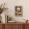 Kunst - Goud - Modern - Abstract Light Box met kabel (Tafellamp) klein -sfeer2