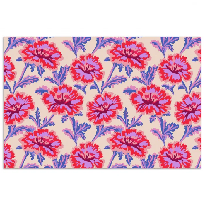 Bloemen - Patroon - Meerkleurig poster papier klein 62 -3d