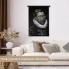 Willem van Oranje - Adriaen Thomasz - Zwart - Wit Wandkleed katoen klein -sfeer1