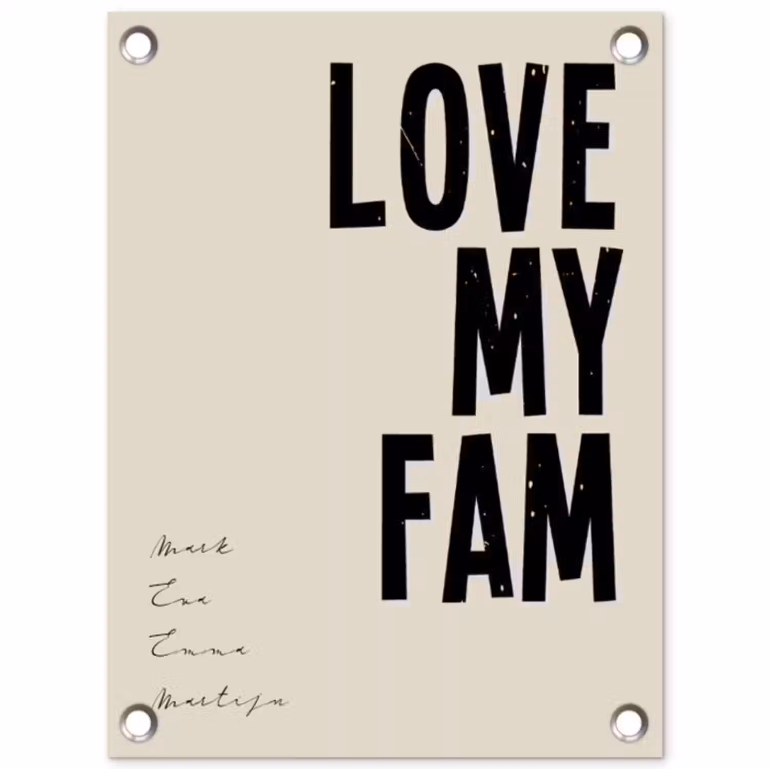 Gepersonaliseerde tuinposter - Love My Fam