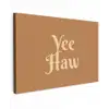 Yee haw - Bruin - Minimalistisch canvas 2cm klein -z3d