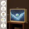 Planeet - Wolken - Sterren - Blauw Light Box met batterij (Wandlamp kind) middel -USP_websiteoverzichtNL