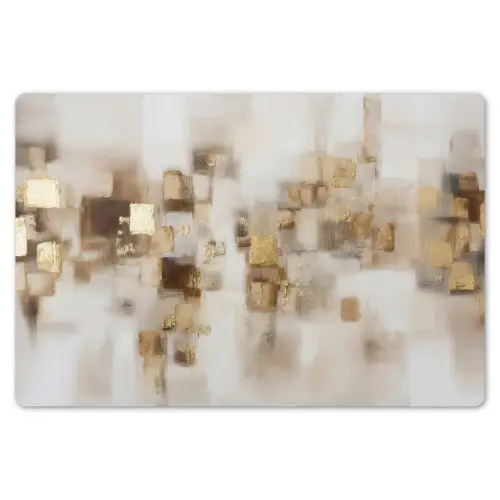 Abstracte vierkanten - Aardetonen - Mistig Placemat vinyl groot -zzsfeer1_Kitchenyeah-website