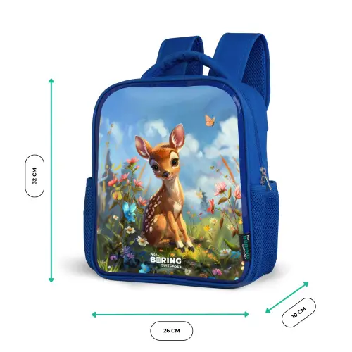 Bailey bloemenhertje Kinderrugzak - Blauw middel -productfoto_formaten