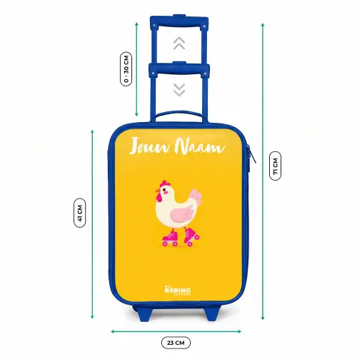 Kip - Rolschaatsen - Geel Kinderkoffer - Blauw klein -productfoto_formaten