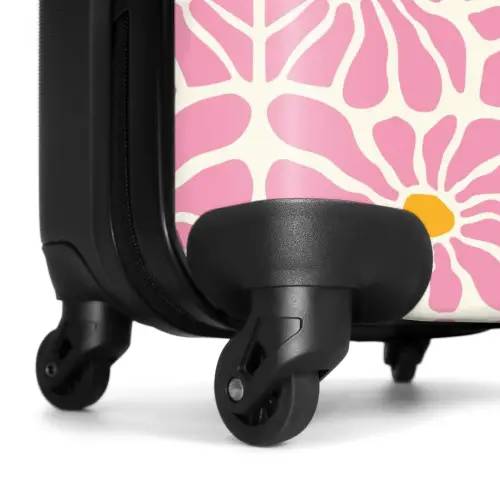 Pastel bloemen - Roze NBS - Handbagage koffer - Kinderen Unisex middel -wiel