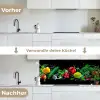 Groente - Splash - Zwart keuken achterwand 2 middel -voor-na_DE