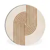 Symmetrische bocht - Koperkleurig Wandcirkel aluminium klein -3d