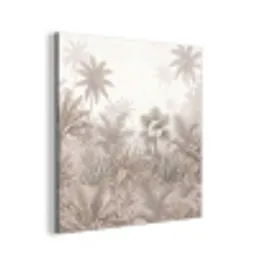 Jungle - Tropisch - Natuur -Vintage - Beige aluminium wit klein -3d