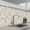 Tegels - Natuurlijk - Grijs keuken achterwand 2 middel 871 -3d_schuin