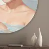 Badkamer - Eend - Blauw Akoestische PET Vilt - Rond klein -sfeer5_closeup