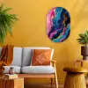 Marmer - Modern - Goud Wandcirkel Ovaal Forex klein -sfeer4