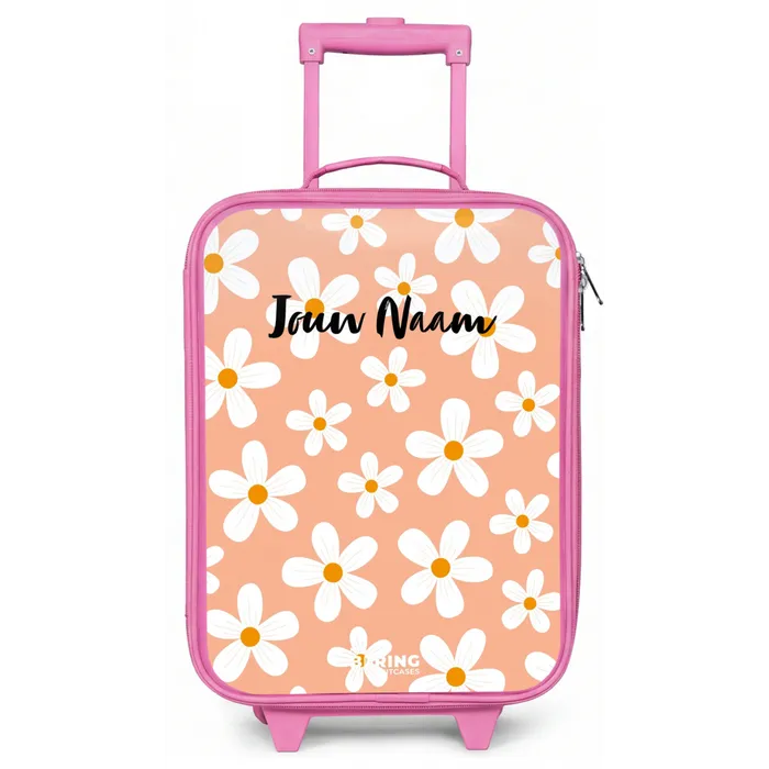 Madeliefjesmania perzik Kinderkoffer - Roze klein -zz3dotto