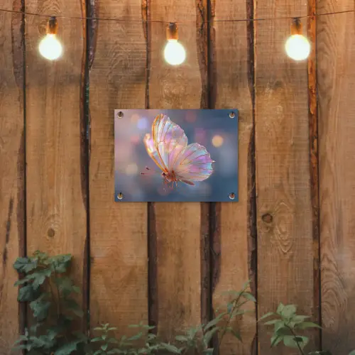 Vlinder - Vleugels - Pastel - Glinstering tuinposter los doek klein -sfeer1