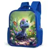 Donny Dino Kinderrugzak - Blauw middel -schuin