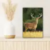 Hert - Gewei - Gras - Natuur - Dieren - Groen canvas 2cm klein -sfeer5