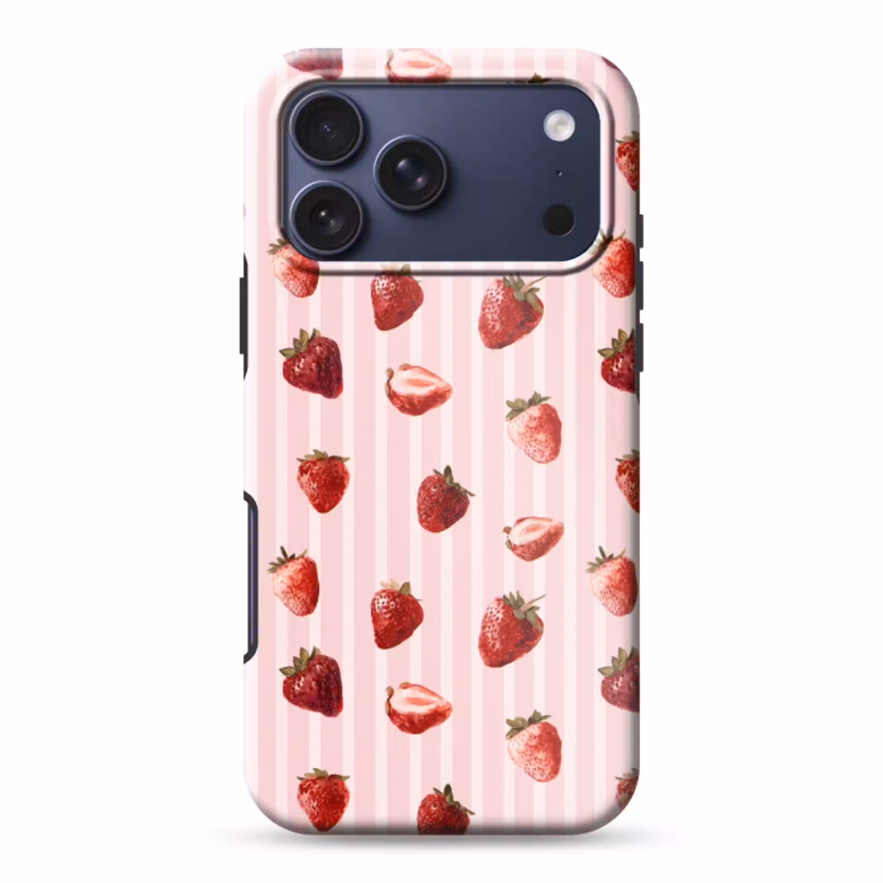 Strepen - Aardbei - Roze Toughcase MagSafe Apple iPhone 17 Pro Max klein 1019 -3d