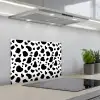 Vlekken - Zwart - Wit - Koe keuken achterwand spatscherm klein 900 -3d_schuin