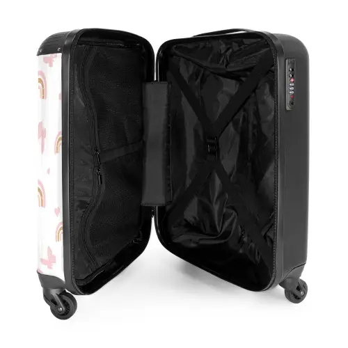 Vlinders en regenbogen NBS - Handbagage koffer - Kinderen Unisex middel -binnenkant