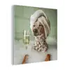 Hond - Bad - Champagne - Handdoek plexiglas 5mm klein -z3d