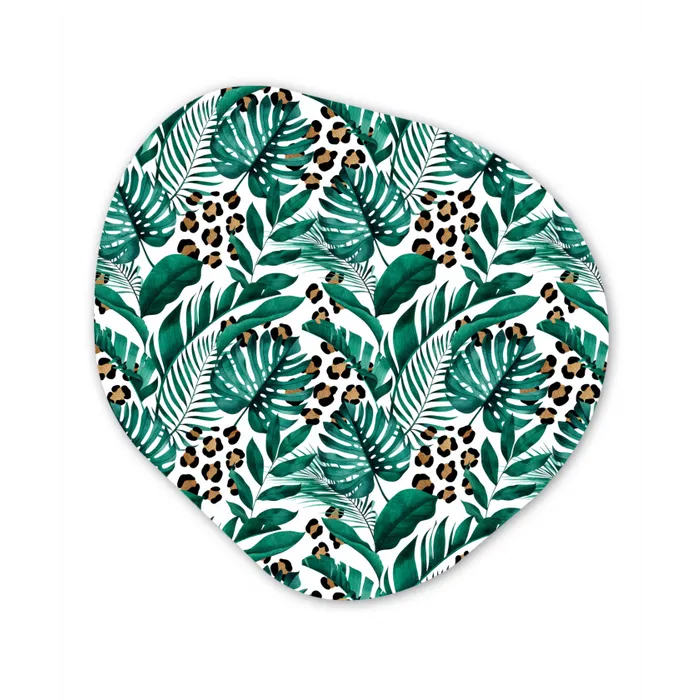 Bladeren - Tropisch - Jungle Wandcirkel Organisch Plexiglas middel -3d