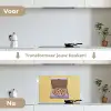 Pizza - Doos - Salami - Illustratie keuken achterwand spatscherm klein -voor_na_NL