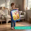 Hertje en eekhoorn in kleurrijk bloemenveld Kinderkoffer - Blauw klein -sfeer2_NL