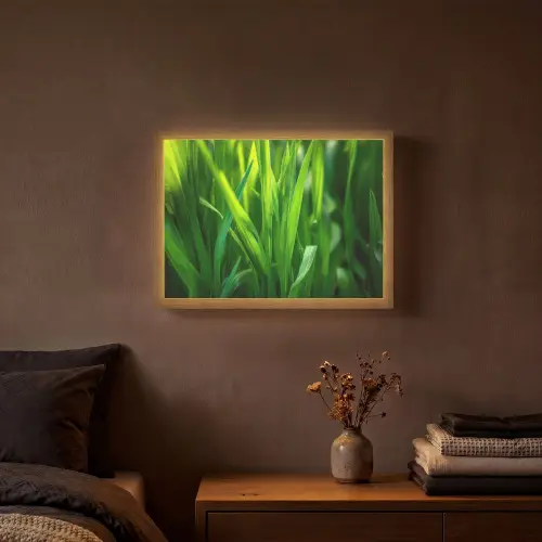 Grassprieten - Lichtinval - Groen Light Box met batterij (Wandlamp) middel -sfeer4