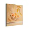 Peach - Eten - Taart - Oranje aluminium wit klein -3d