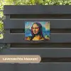 Kleurrijke Mona Lisa tuinposter los doek klein -sfeer3