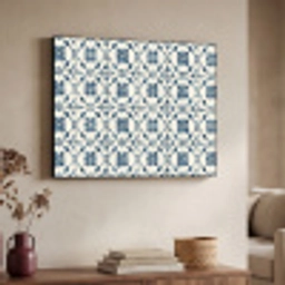 Grafisch - Tegel - Blauw Textielframe zwart klein 947 -sfeer3