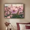 Bloemen - Paars - Wazig Textielframe zwart klein -sfeer1
