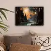Gebergte - Rafijn - Rivier - Planeten canvas 2cm klein -sfeer1