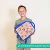 Roze regenbogen patroon Kinderrugzak - Blauw middel -sfeer1_NL