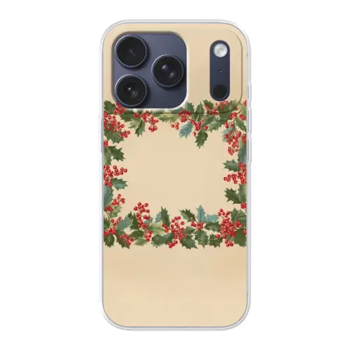 Hulstrand - Bessen - Beige Telefoonhoesje iPhone 17 Pro klein -3d