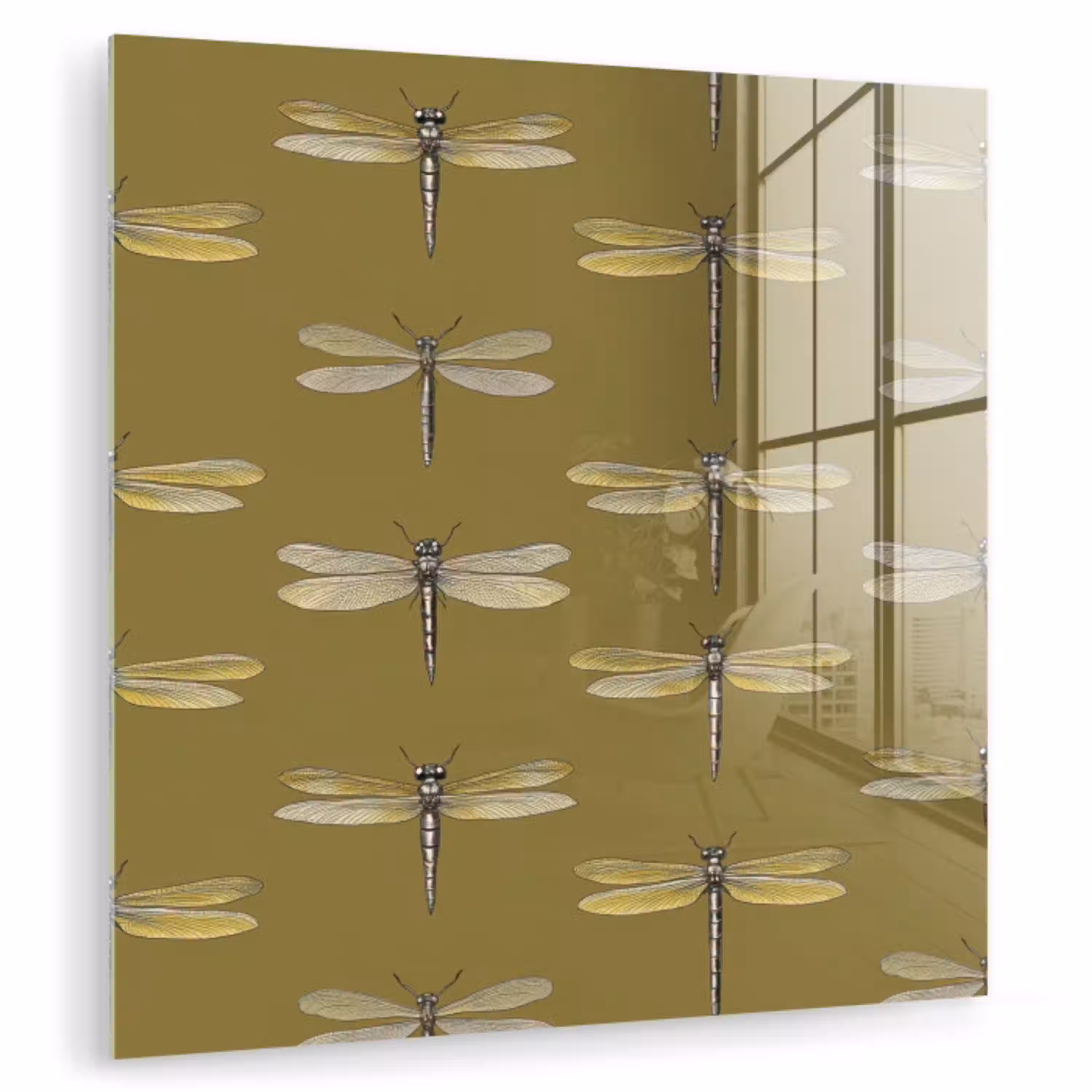 Libellen - Patroon - Groen plexiglas 5mm klein 11 -zzzproduct_nieuw