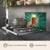 Bierglas - Schuim - Retro - Groen keuken achterwand spatscherm klein -usp_NL