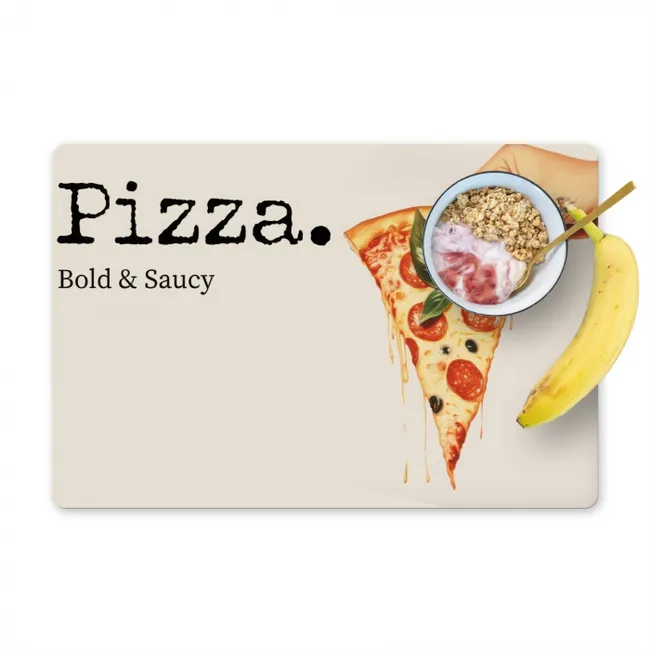 Pizza - Kaas - Pepperoni Placemat vinyl groot -zzzproduct_Kitchenyeah-website