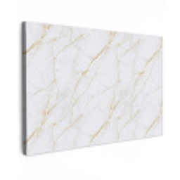 Wit - Marmer - Goud - Luxueus canvas 2cm klein 34 -z3d