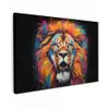 Leeuw - Graffiti - Dieren - Zwart canvas 2cm klein -z3d