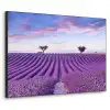 Lavendel - Natuur - Paars - Bomen - Bloemen Textielframe zwart klein -3d