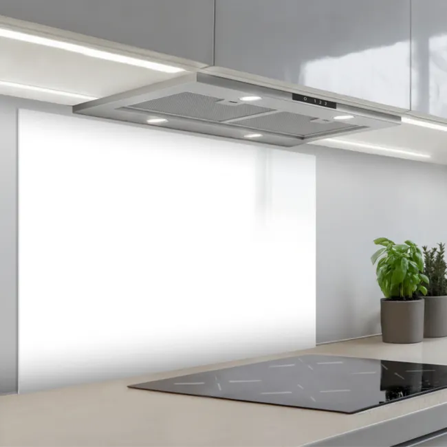 Spritzschutz Küche - Reines Weiß