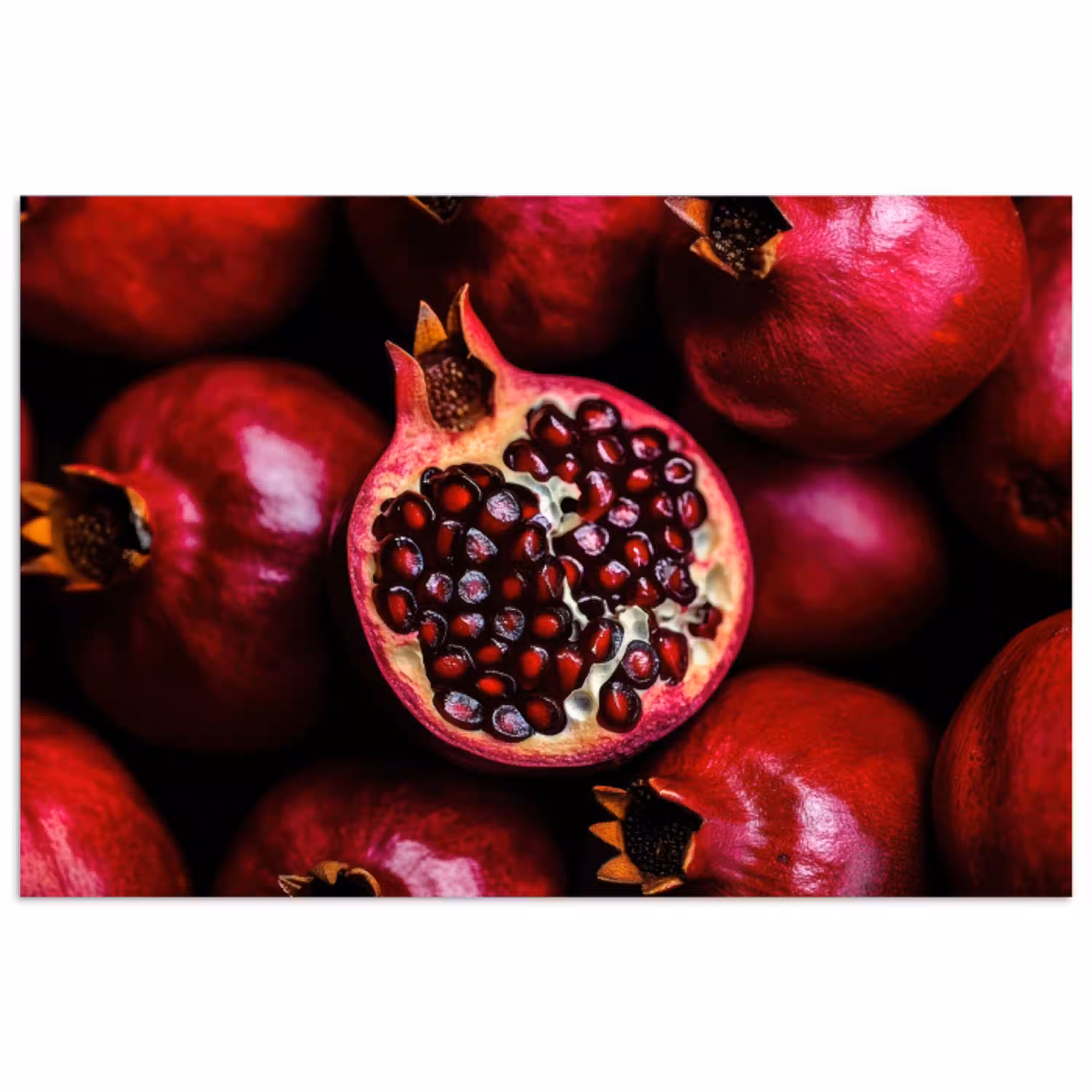 Granaatappel - Rood - Fruit poster papier klein -3d